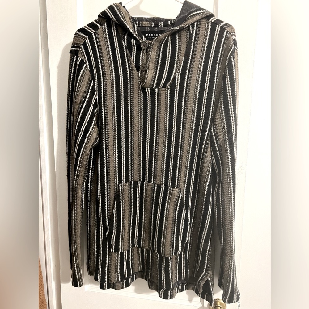 Women’s PacSun Poncho Hooded Sweater.